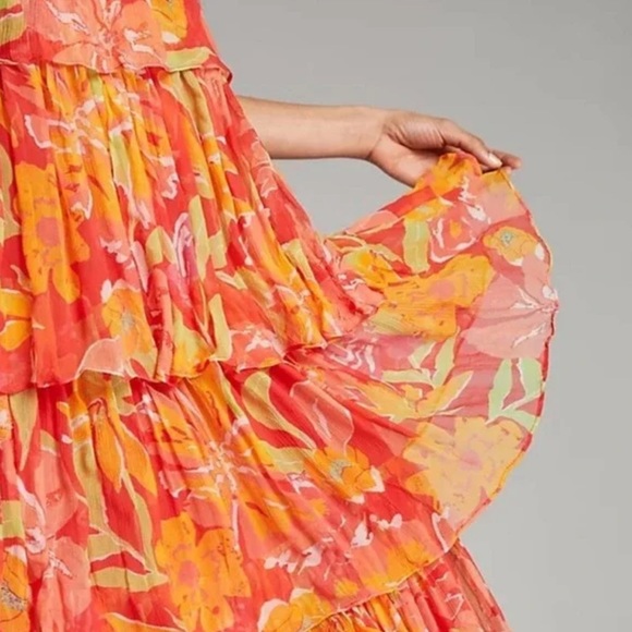 Anthropologie Verb Ravenna Tiered Midi Dress Size Small NWT - Picture 3 of 5